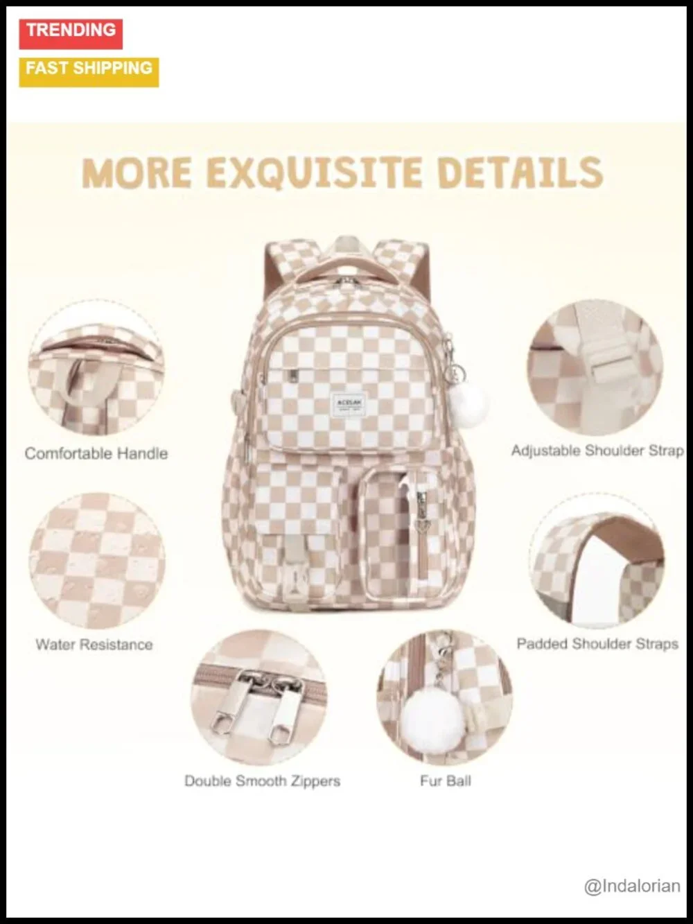 3-in-1 Backpack Set with Lunch Bag & Pencil Pouch, Laptop Backpack for School,
